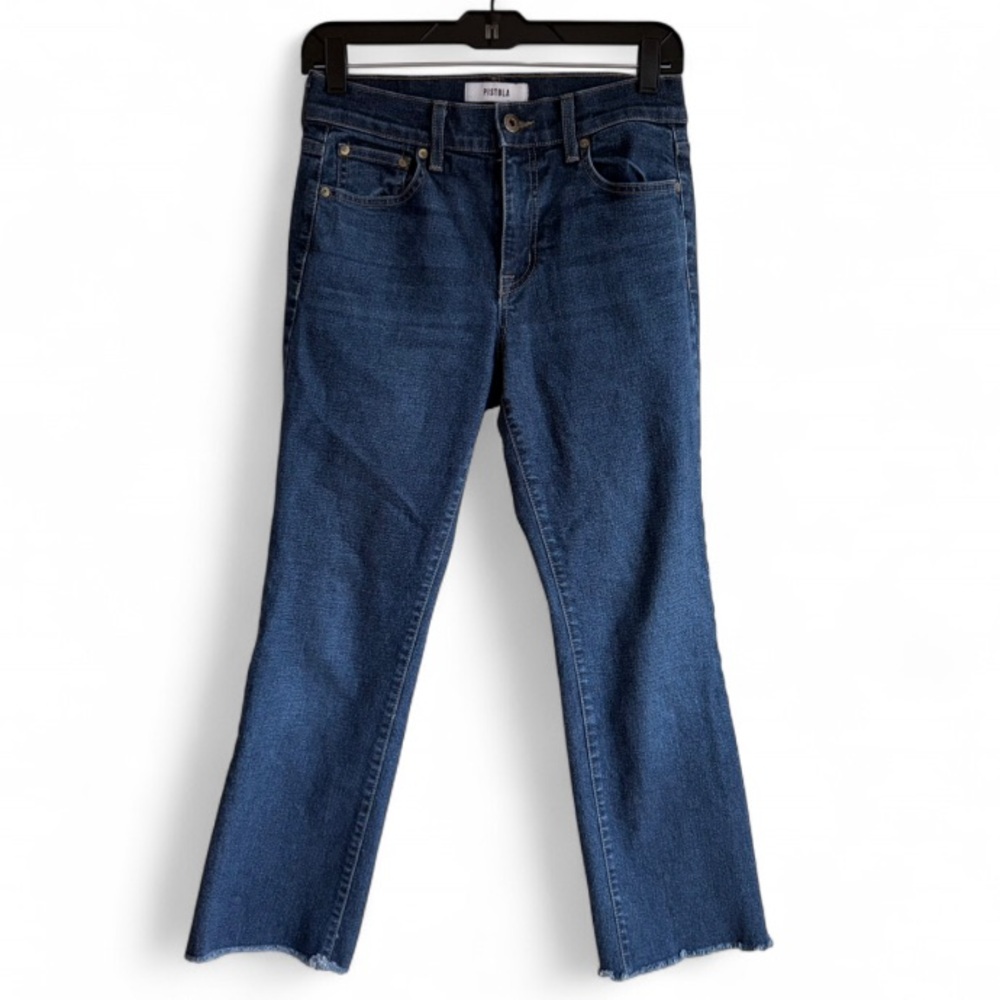 Pistola Dark Blue Ankle Cropped Straight Leg Jeans Size 26